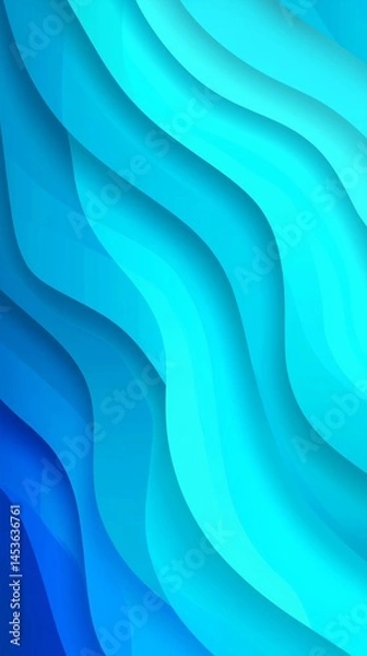 Fototapeta App background abstract vertical flat waves texture light blue