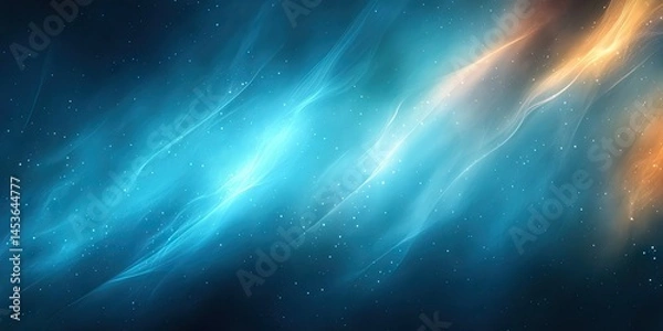 Fototapeta Dynamic abstract design with light blue and orange hues