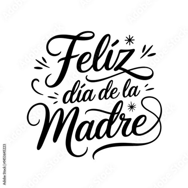 Obraz Feliz Dia De La Madre Vector Design on White Background