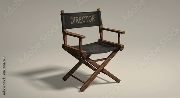 Obraz Classic director's chair illustration for filmmaking and creative industries