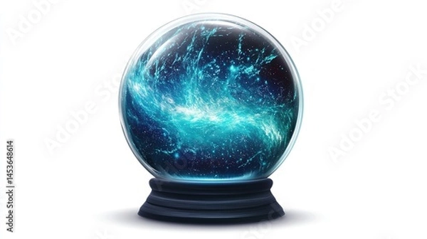 Obraz Crystal ball with swirling, luminous nebula design