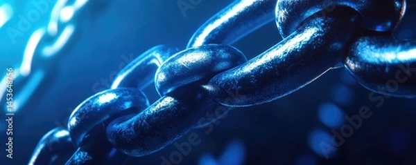 Fototapeta Interconnected Metal Chain