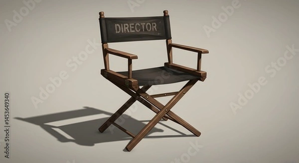 Obraz Director's chair, A symbol of filmmaking and creative leadership on set