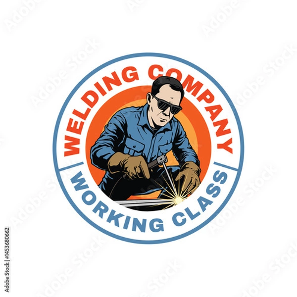 Fototapeta simple and attractive welding logo
