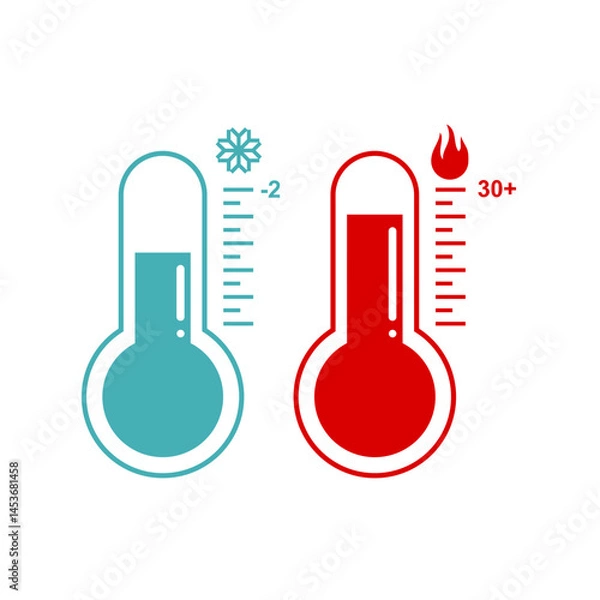 Obraz hot and cold temperature vector pitogram