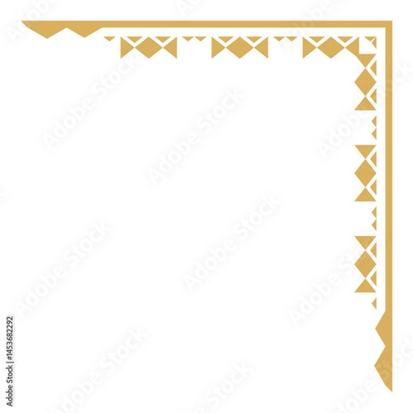 Fototapeta Corner element with vintage ornamental design.
