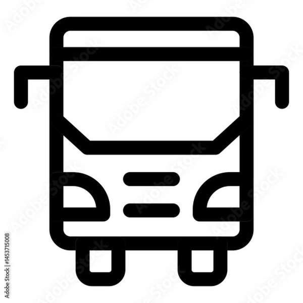 Fototapeta bus school icon