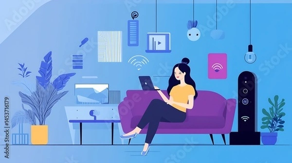 Fototapeta communication powered voice assistants revolutionizing home AI