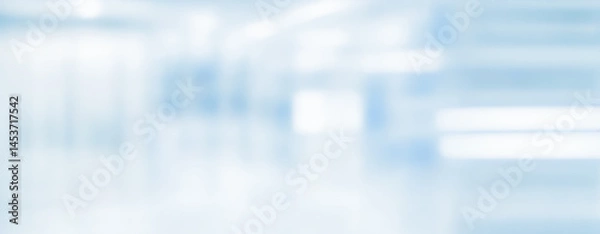 Fototapeta Blurred abstract background with soft blue and white tones creating a neutral backdrop.