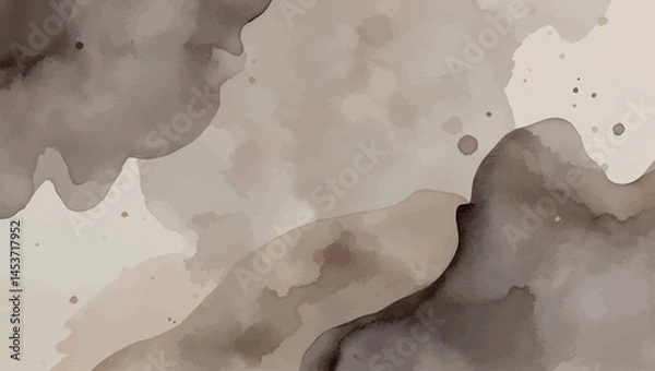Obraz Neutral watercolor background. Modern taupe-beige blend for clean minimalist designs.