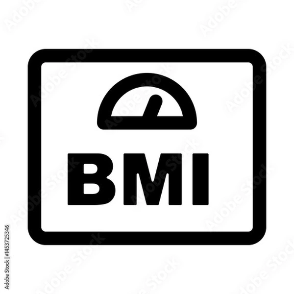 Fototapeta Simple BMI scale icon. Vector.