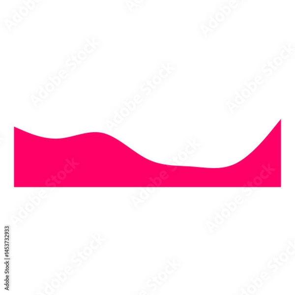 Fototapeta Wavy Footer Divider Elements – Abstract Wave Section Separators
