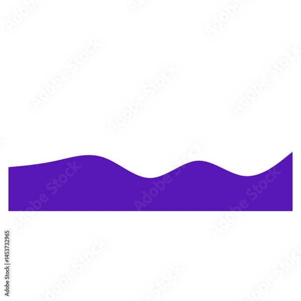 Fototapeta Wavy Footer Divider Elements – Abstract Wave Section Separators