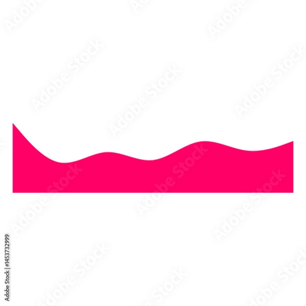 Fototapeta Wavy Footer Divider Elements – Abstract Wave Section Separators