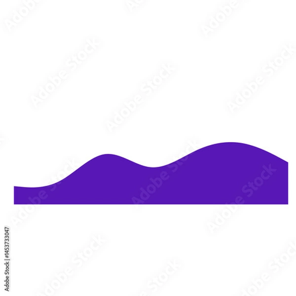 Fototapeta Wavy Footer Divider Elements – Abstract Wave Section Separators