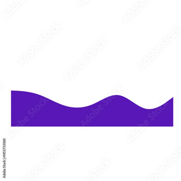 Fototapeta Wavy Footer Divider Elements – Abstract Wave Section Separators