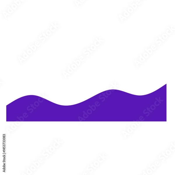 Fototapeta Wavy Footer Divider Elements – Abstract Wave Section Separators