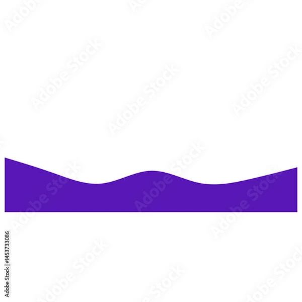 Fototapeta Wavy Footer Divider Elements – Abstract Wave Section Separators