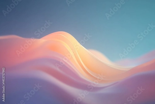 Obraz vibrant wave of colors gracefully cascading over minimalist abstract background