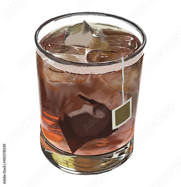 Obraz Black Tea Coffee Aid Juice Tea Vector Design