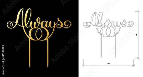 Fototapeta Wedding cake topper