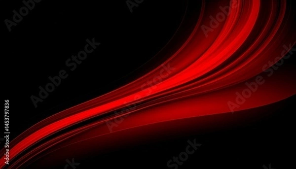 Fototapeta abstract red waves fluid pattern and gradient lighting background simple and clear