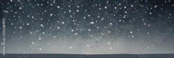 Obraz Serene Starry Night Sky With Glistening Stars Sparkling Across Dark Blue Backdrop Creating a Peaceful and Mesmerizing Celestial Scene of Tranquility