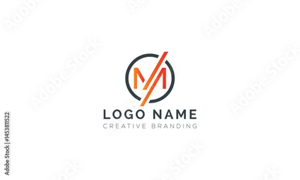 Fototapeta Minimalist M Logo for Branding and Identity.