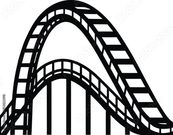 Obraz roller coaster on white background  .eps