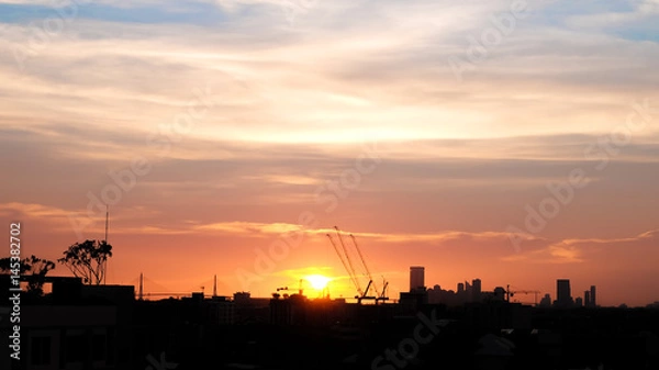 Obraz Sunset with clouds