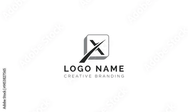 Fototapeta Minimalist X Logo for Branding and Identity.
