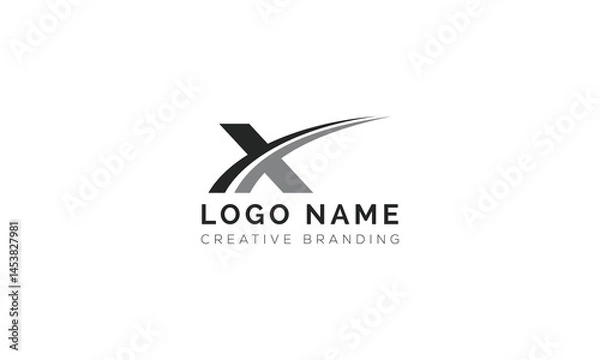 Fototapeta Minimalist X Logo for Branding and Identity.