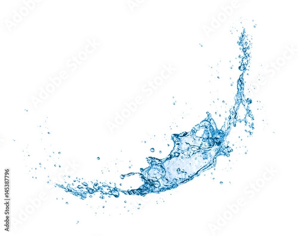 Fototapeta water splash isolated on white background