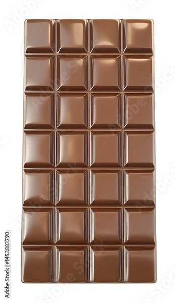 Fototapeta 3D Chocolate Bar Icon Isolated on Transparent Background