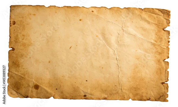 Fototapeta Vintage aged original old paper sheet background or texture with natural imperfections perfect for antique design projects and historical themes