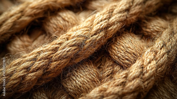 Fototapeta Subtle woven jute texture background with organic fiber loops and pale beige tones, evoking sustainable craftsmanship and rustic coastal design sensibilities in lifestyle imagery background jpg