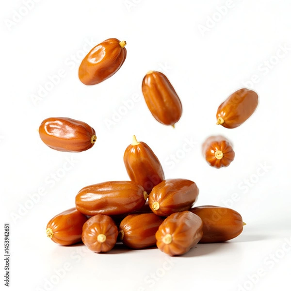 Obraz dates beans on white background