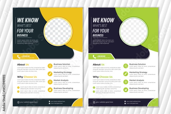 Fototapeta Corporate & Creative Business Flyer Design Templates with editable vector 