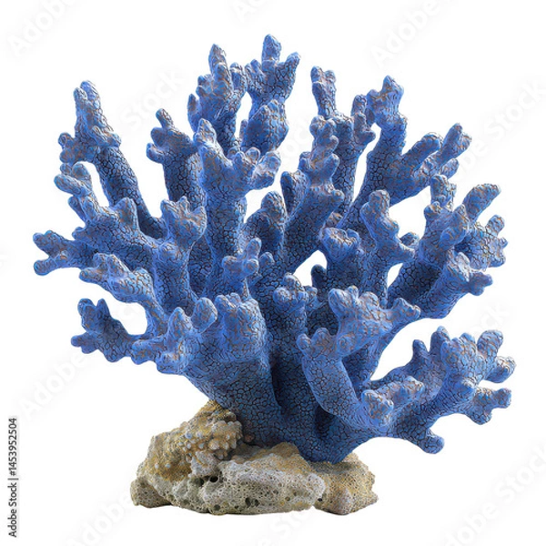 Fototapeta Blue coral reef isolated on white png marine coral png ocean reef png underwater plant png tropical coral isolated png transparent background image