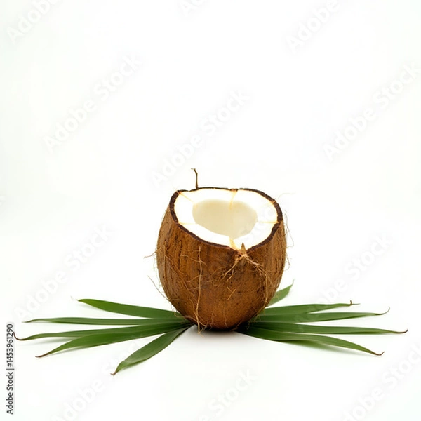 Obraz coconut with leaves