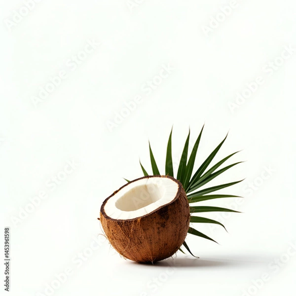 Obraz coconut on a white background