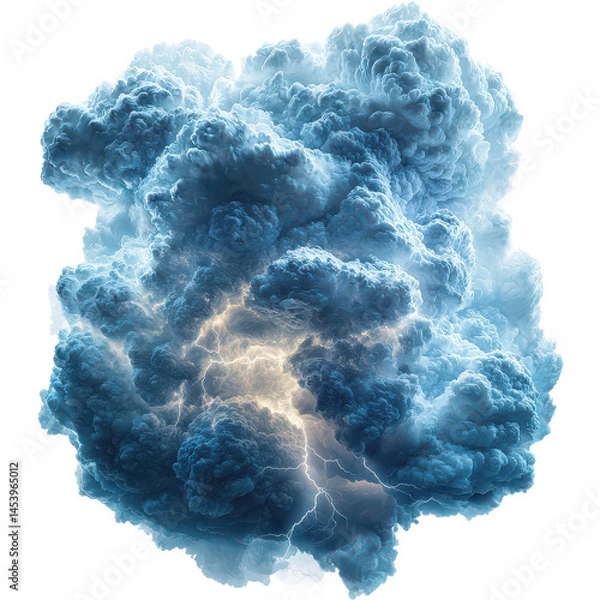 Fototapeta Dramatic storm cloud swirling isolated on white png intense weather element png moody sky cloud png swirling gray storm png transparent background image