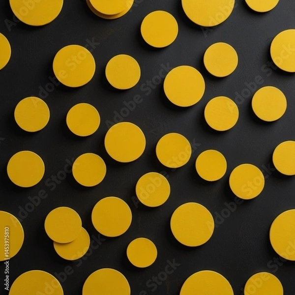 Fototapeta Yellow background yellow circle