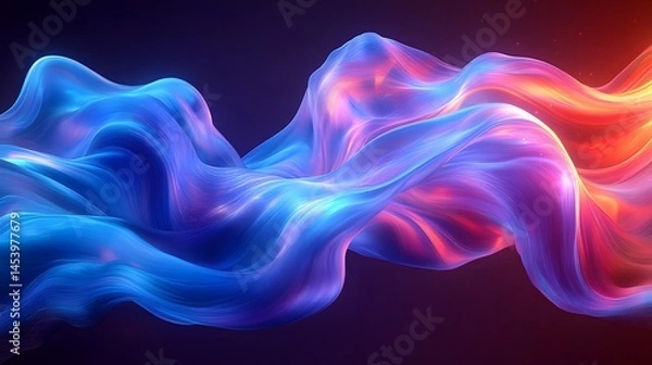 Fototapeta abstract background with flowing blue and pink colors