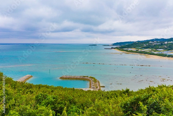 Obraz 自然が美しい日本の沖縄の知念岬の風景