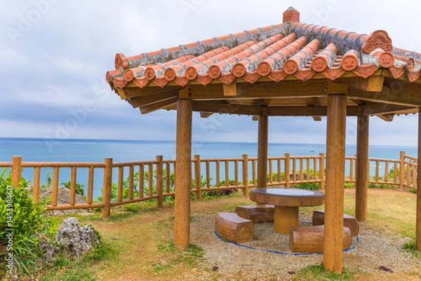 Obraz 自然が美しい日本の沖縄の知念岬の風景