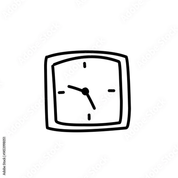 Fototapeta wall clock doodle icon