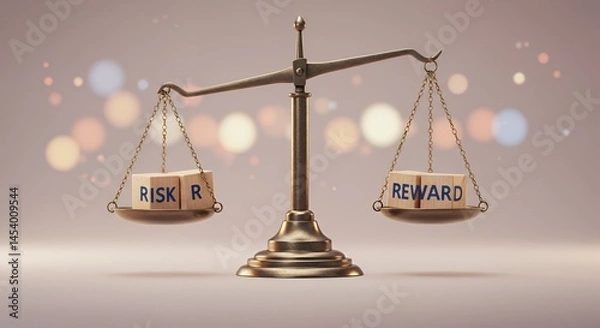 Fototapeta Balancing Risk and Reward: A Conceptual Image of Decision-Making