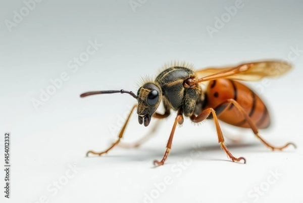 Fototapeta Close-up of single insect on pure white backdrop, termite, insect