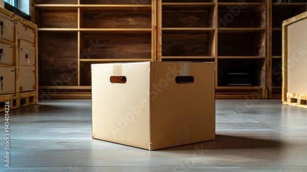 Fototapeta Extra-large moving box with handles on the sides